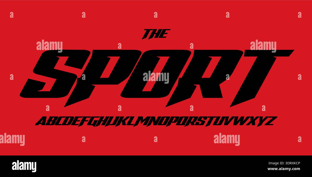 Turbo racing font, bold sharp alphabet, italic tilted letters, cyber ...