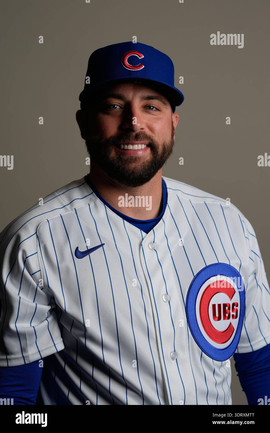 Chicago Cubs' Casey Opitz is seen Tuesday, Feb. 17, 2026, in Mesa, Ariz ...