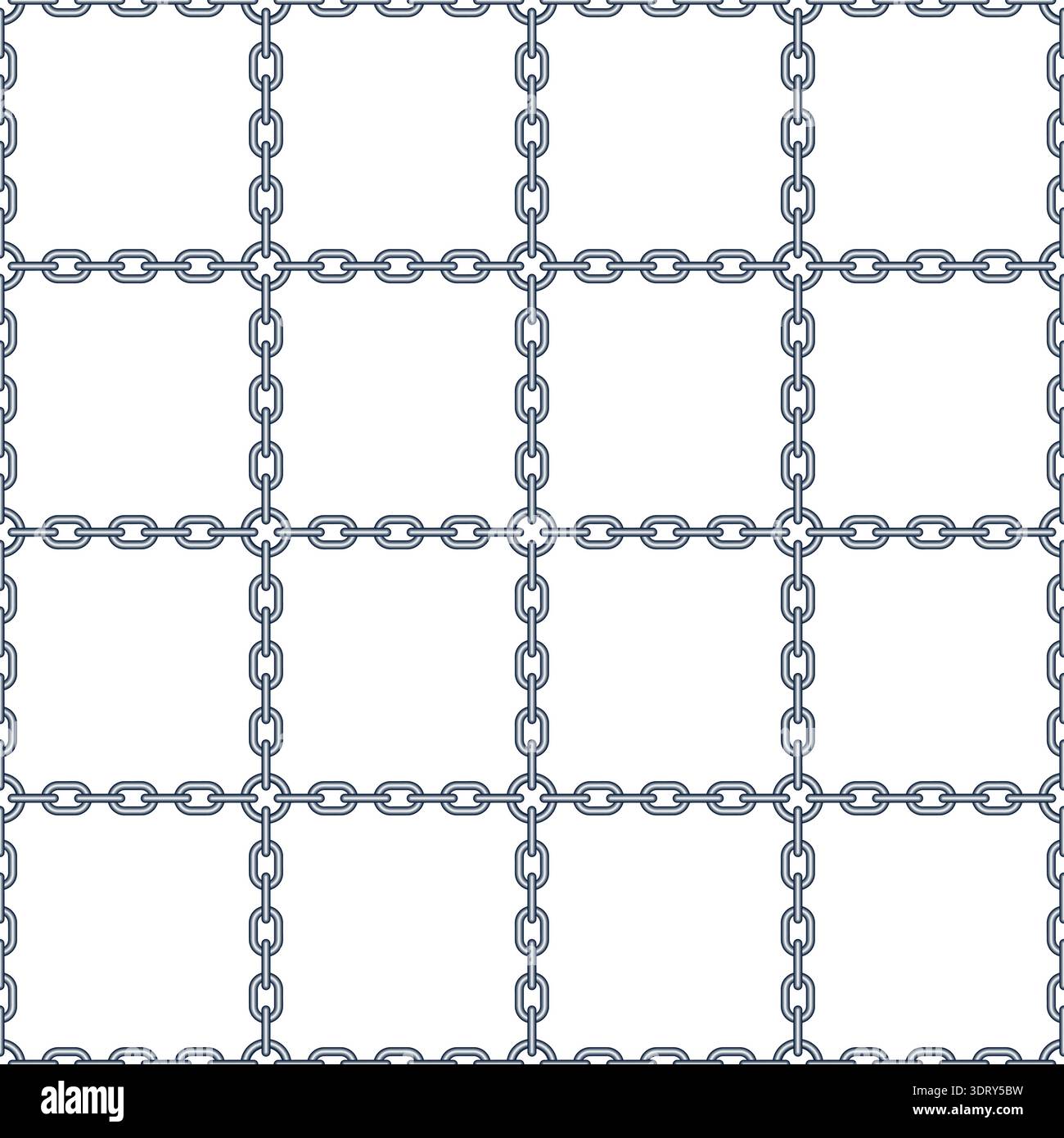 Seamless pattern of a chain net Stock Vector