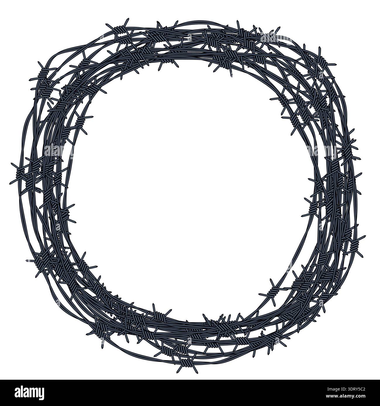 Illustration of a coiled barbed wire Stock Vector Image & Art - Alamy