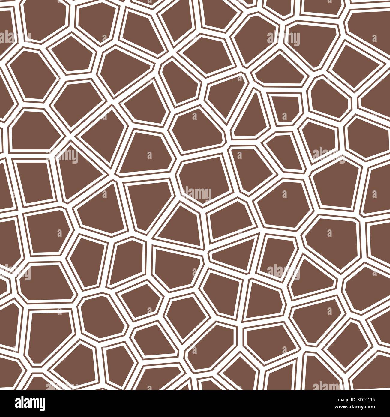 Voronoi tessellation seamless pattern. Abstract geometric shapes create an irregular polygonal network. Stock Vector