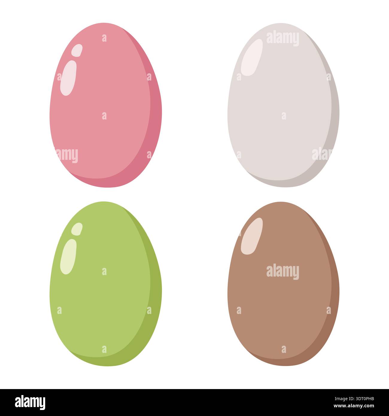Glossy Colorful Eggs Grid Easter Design Stock Vector