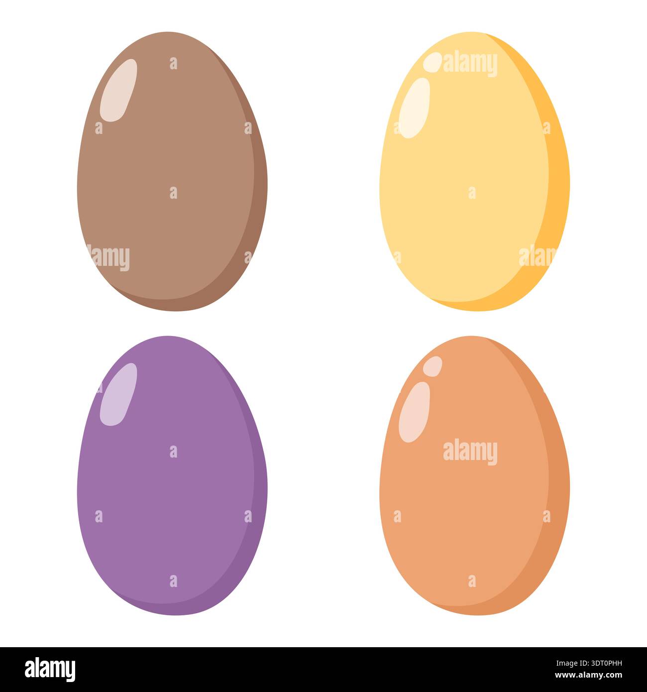 Glossy Colorful Eggs Grid Easter Design Stock Vector
