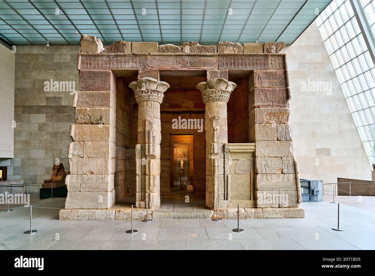 People explore the Temple of Dendur at the Metropolitan Museum of Art ...