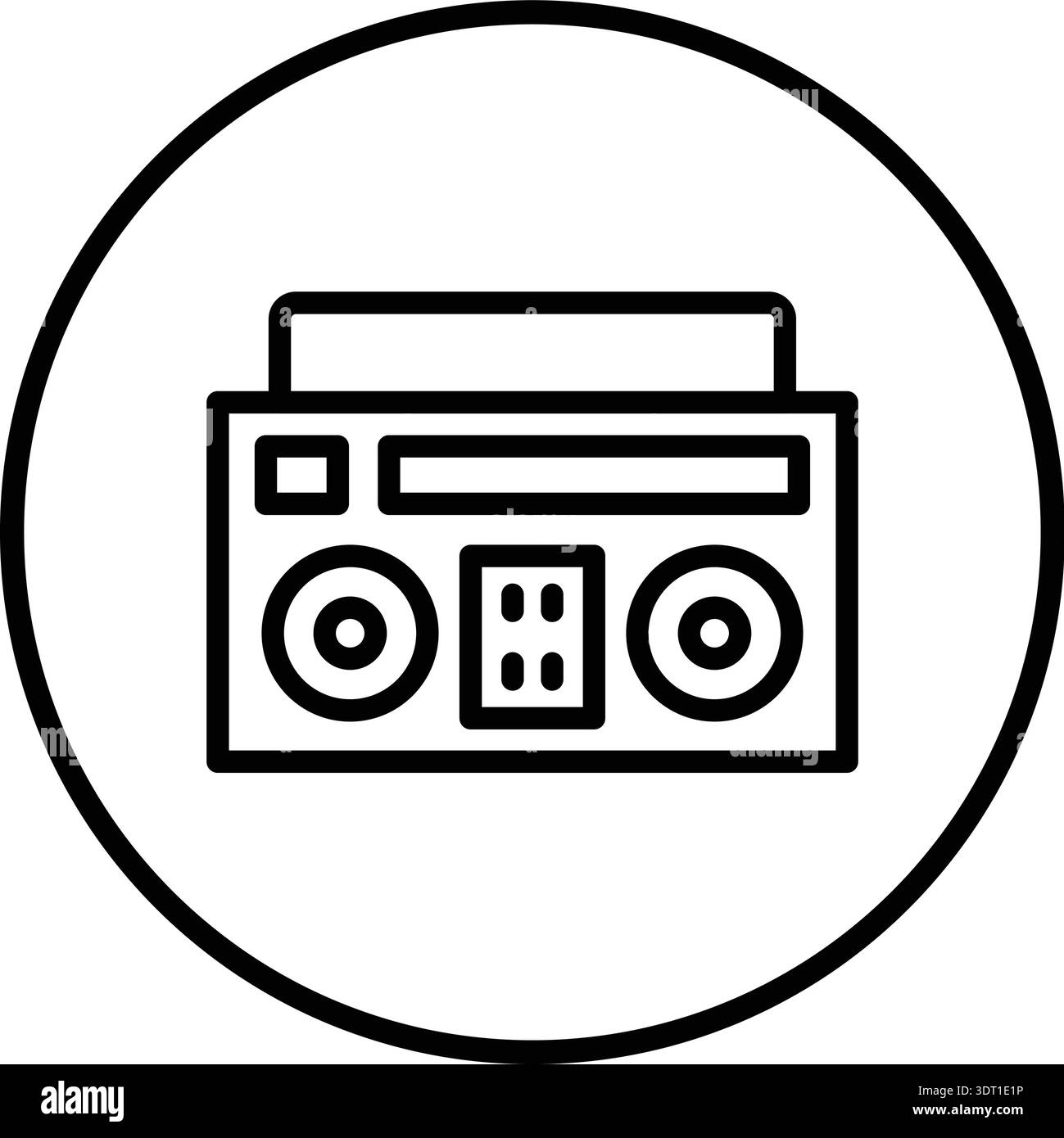 Boombox tape recorder retro Black and White Stock Photos & Images - Alamy