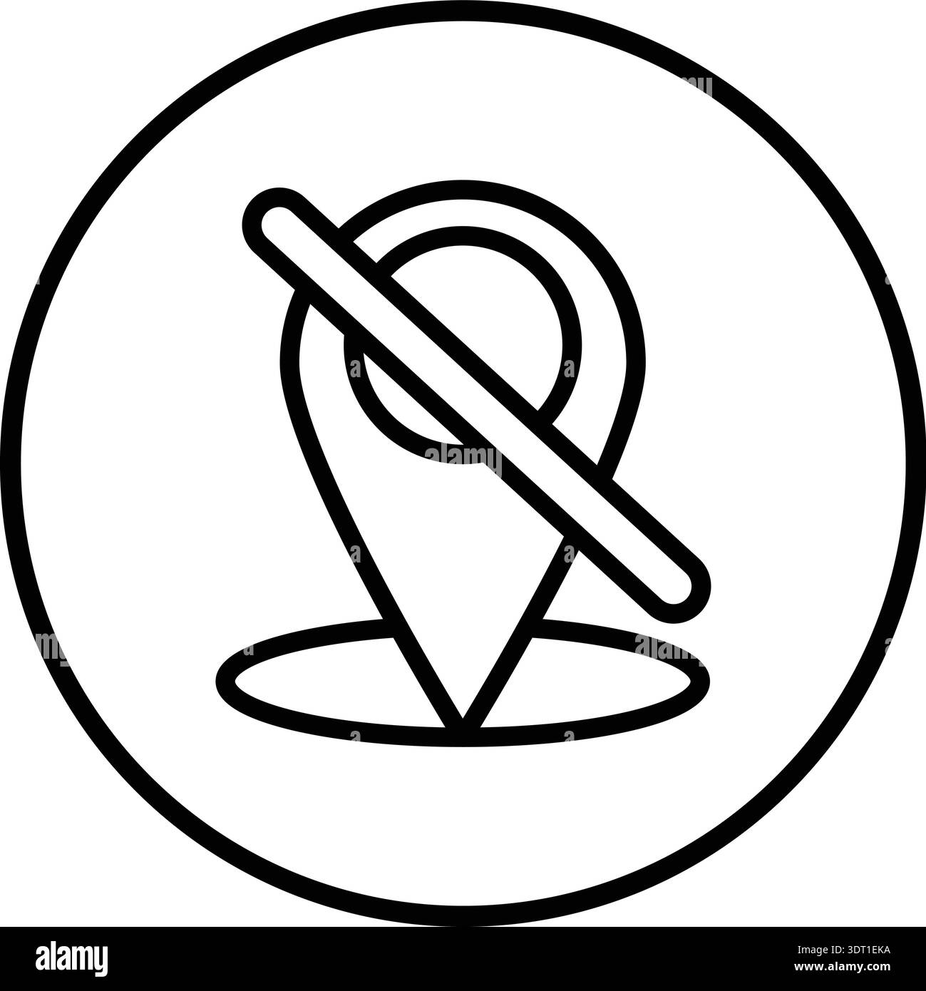 Location off Vector Icon Design Illustration Stock Vector