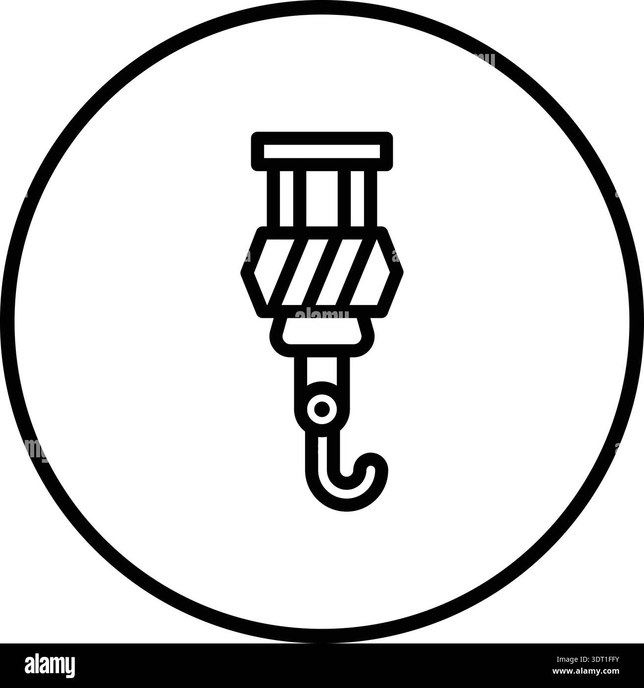 Crane hook Vector Icon Design Illustration Stock Vector