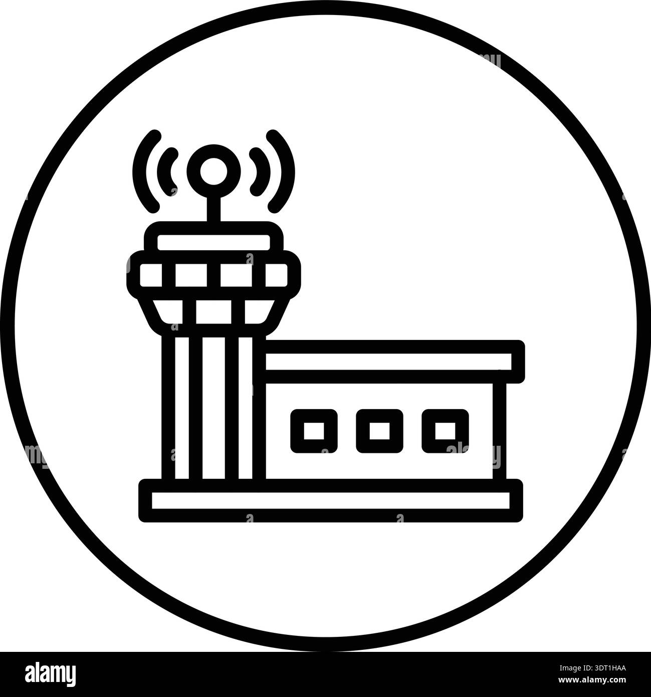 Control tower Vector Icon Design Illustration Stock Vector Image & Art ...