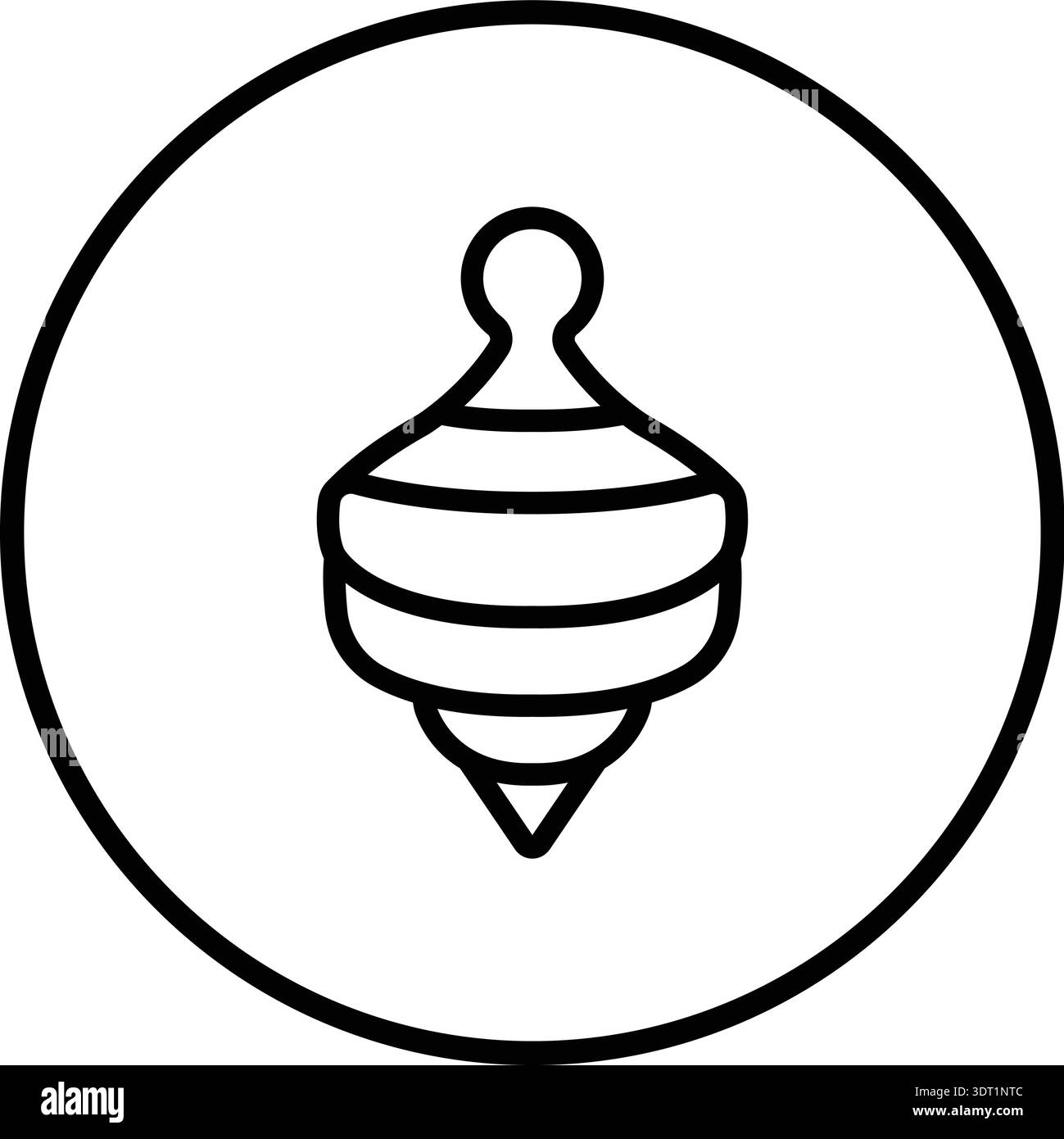 Spinning top Vector Icon Design Illustration Stock Vector