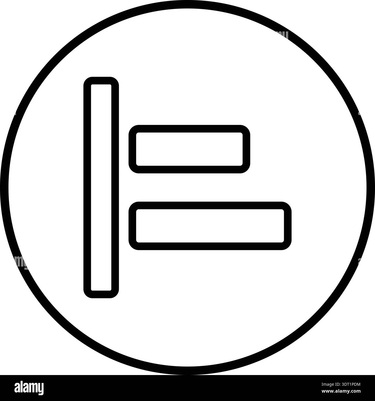 Left alignment Vector Icon Design Illustration Stock Vector