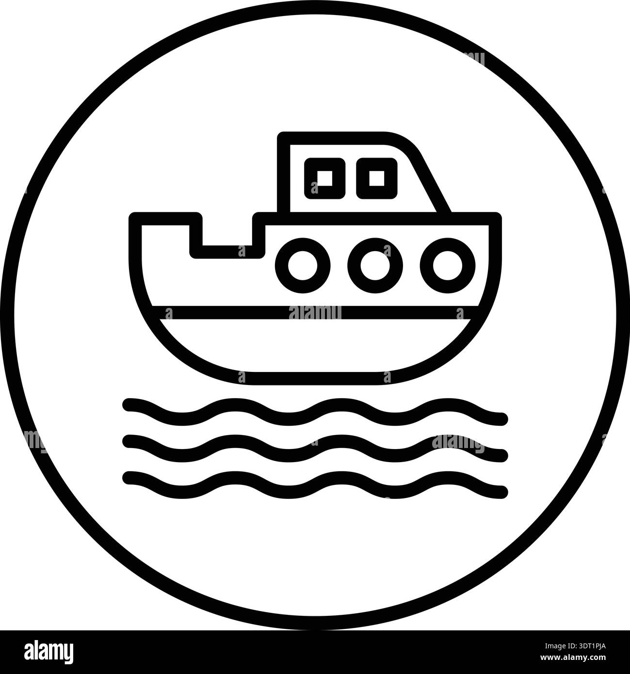 Boat Vector Icon Design Illustration Stock Vector