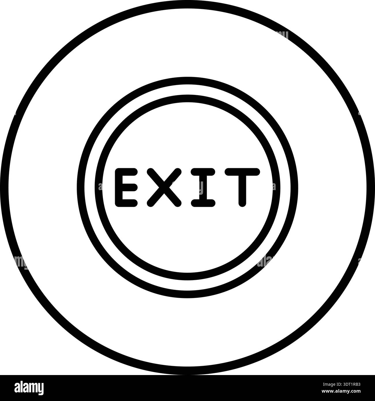 Exit Vector Icon Design Illustration Stock Vector