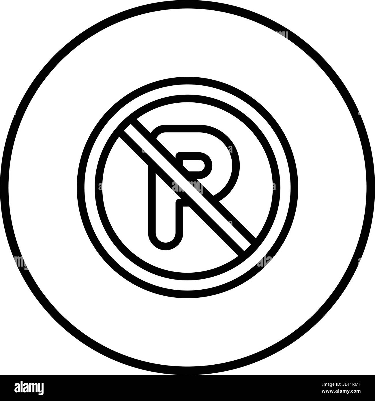 No parking Vector Icon Design Illustration Stock Vector