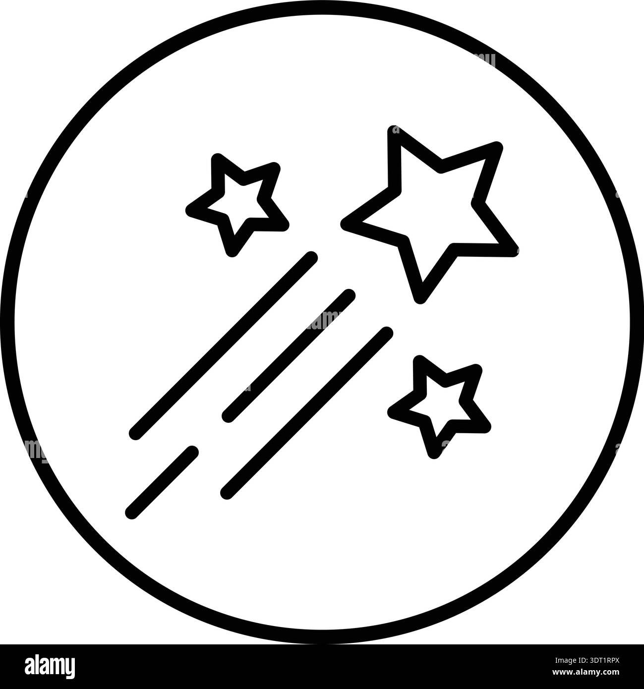 Shooting stars Vector Icon Design Illustration Stock Vector