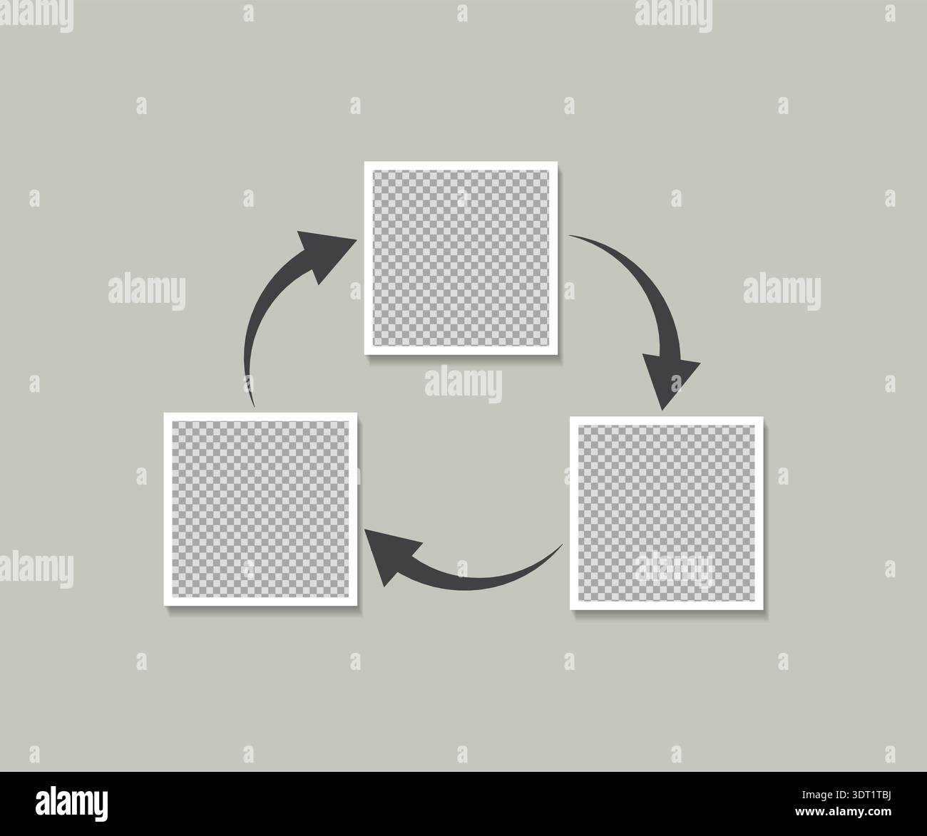 Photo frame collage with workflow cycle workflow cycle, showing a process or workflow concept Stock Vector