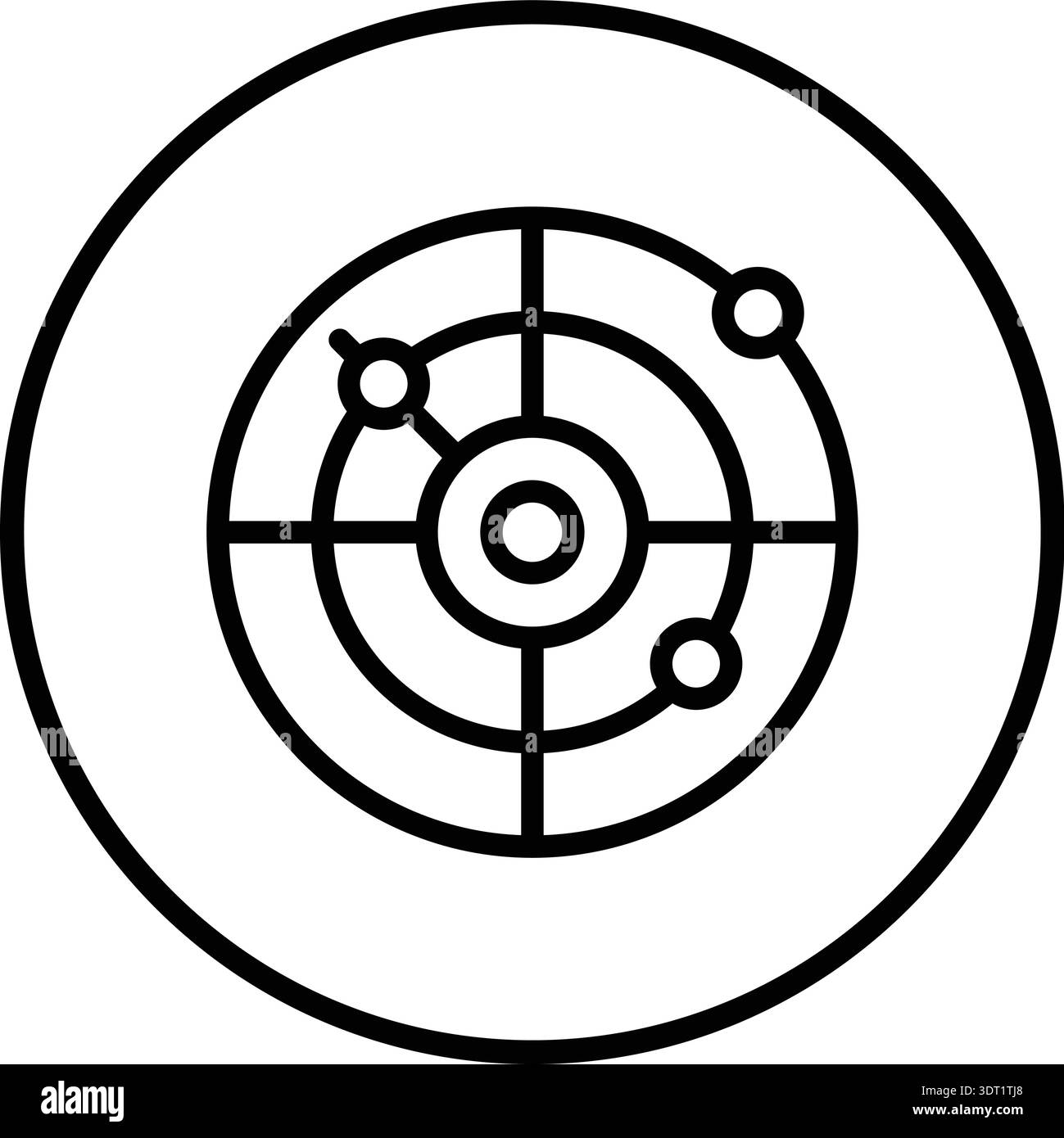 Radar Vector Icon Design Illustration Stock Vector