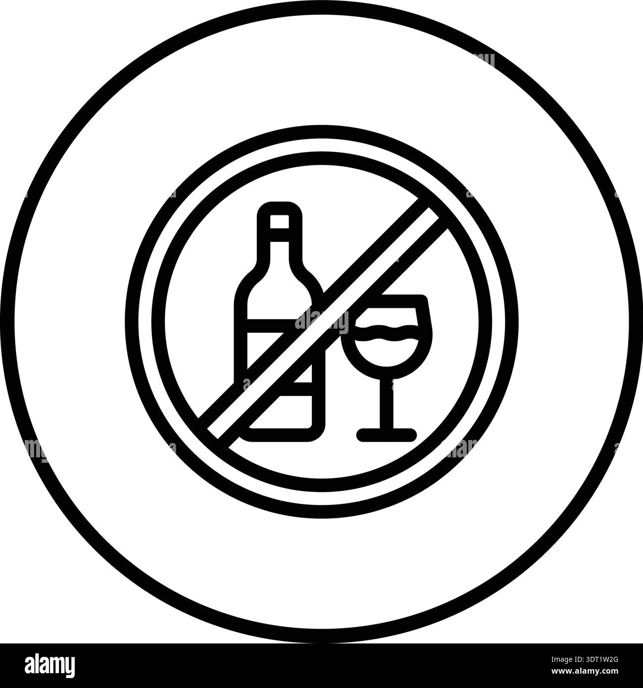 No alcohol Vector Icon Design Illustration Stock Vector