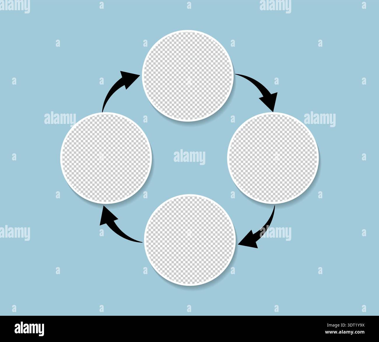 Photo frame collage with workflow cycle workflow cycle, showing a process or workflow concept Stock Vector