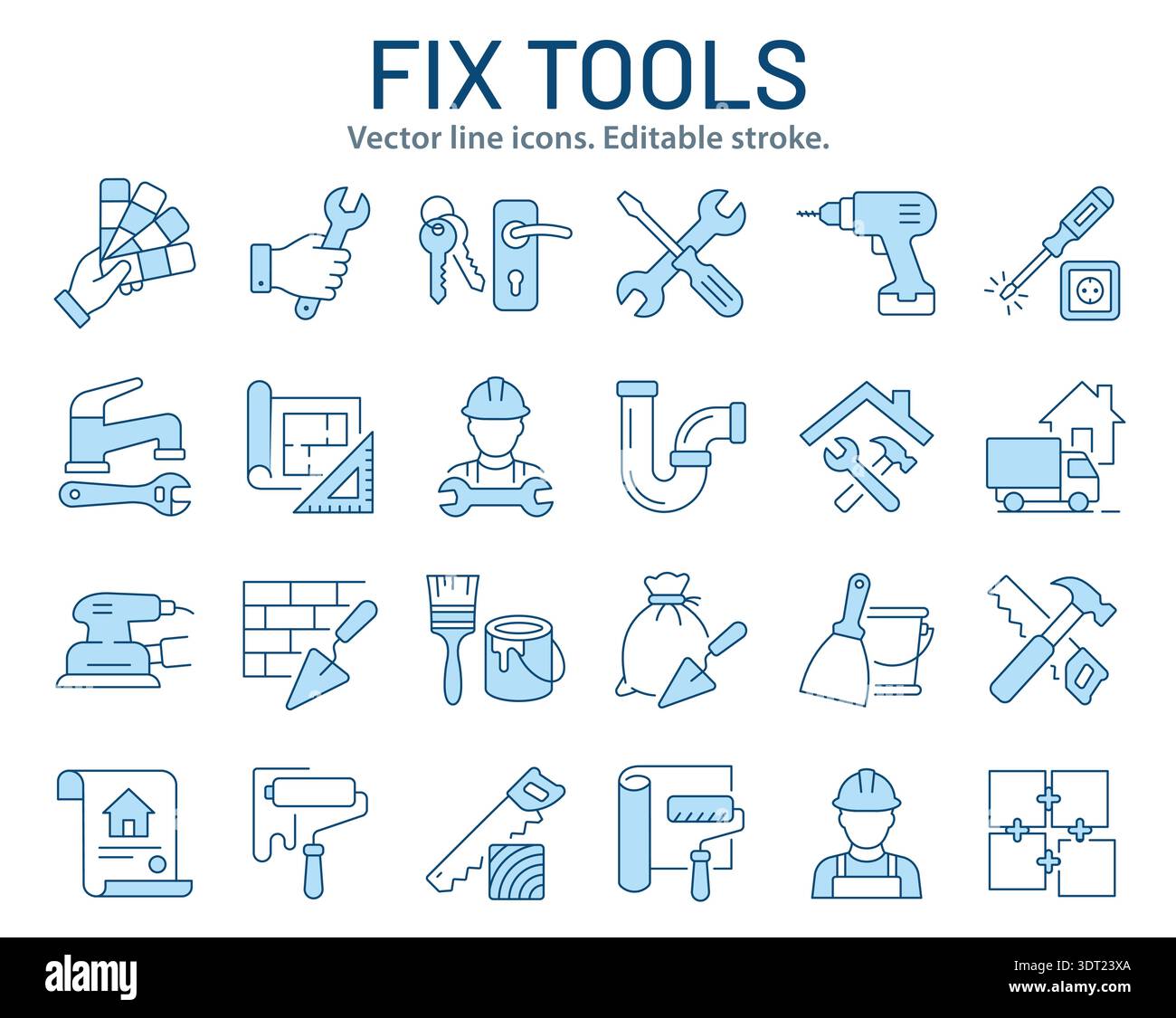 Masonry worker tools icon Stock Vector Images - Alamy