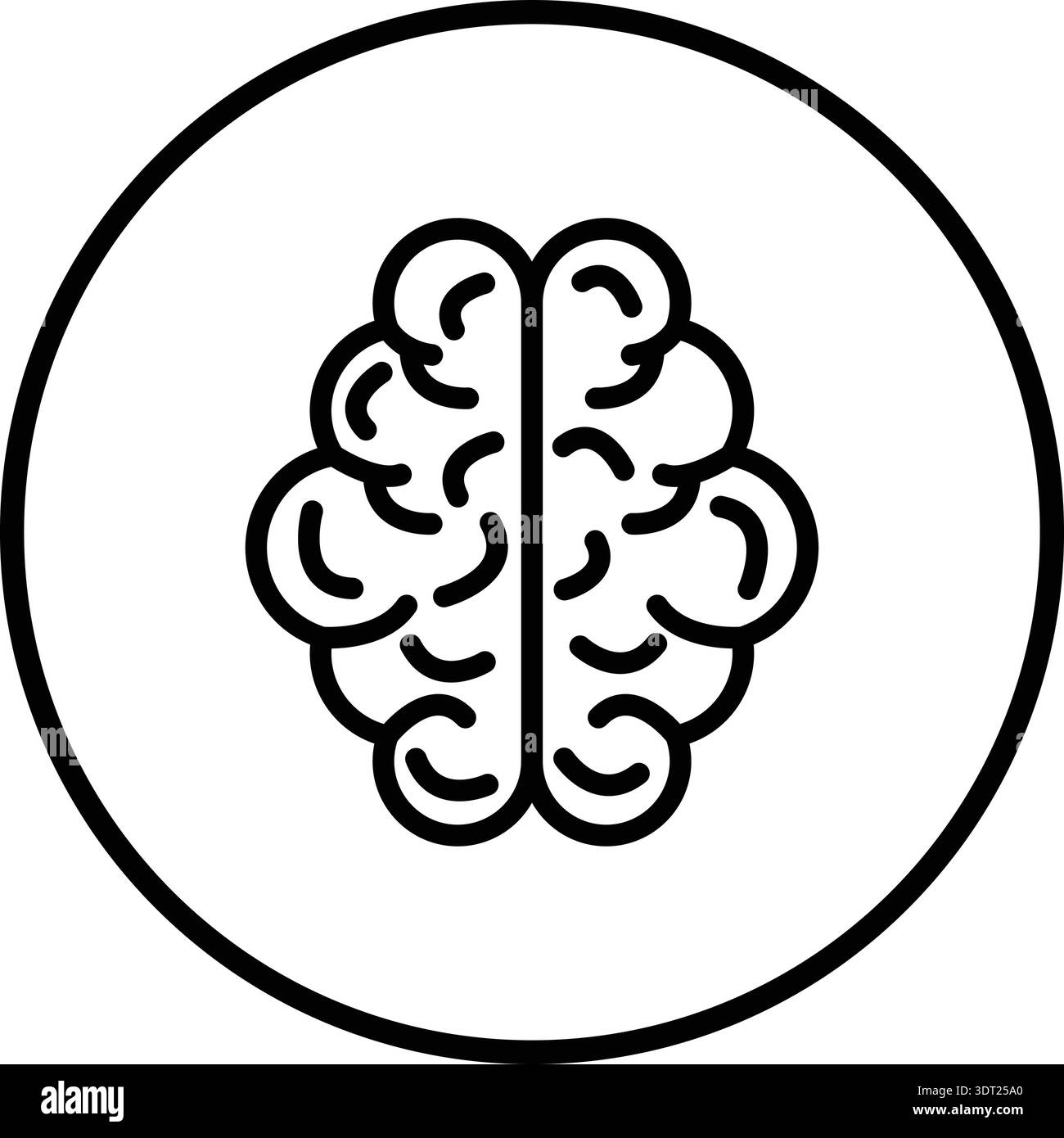 Human brain Vector Icon Design Illustration Stock Vector