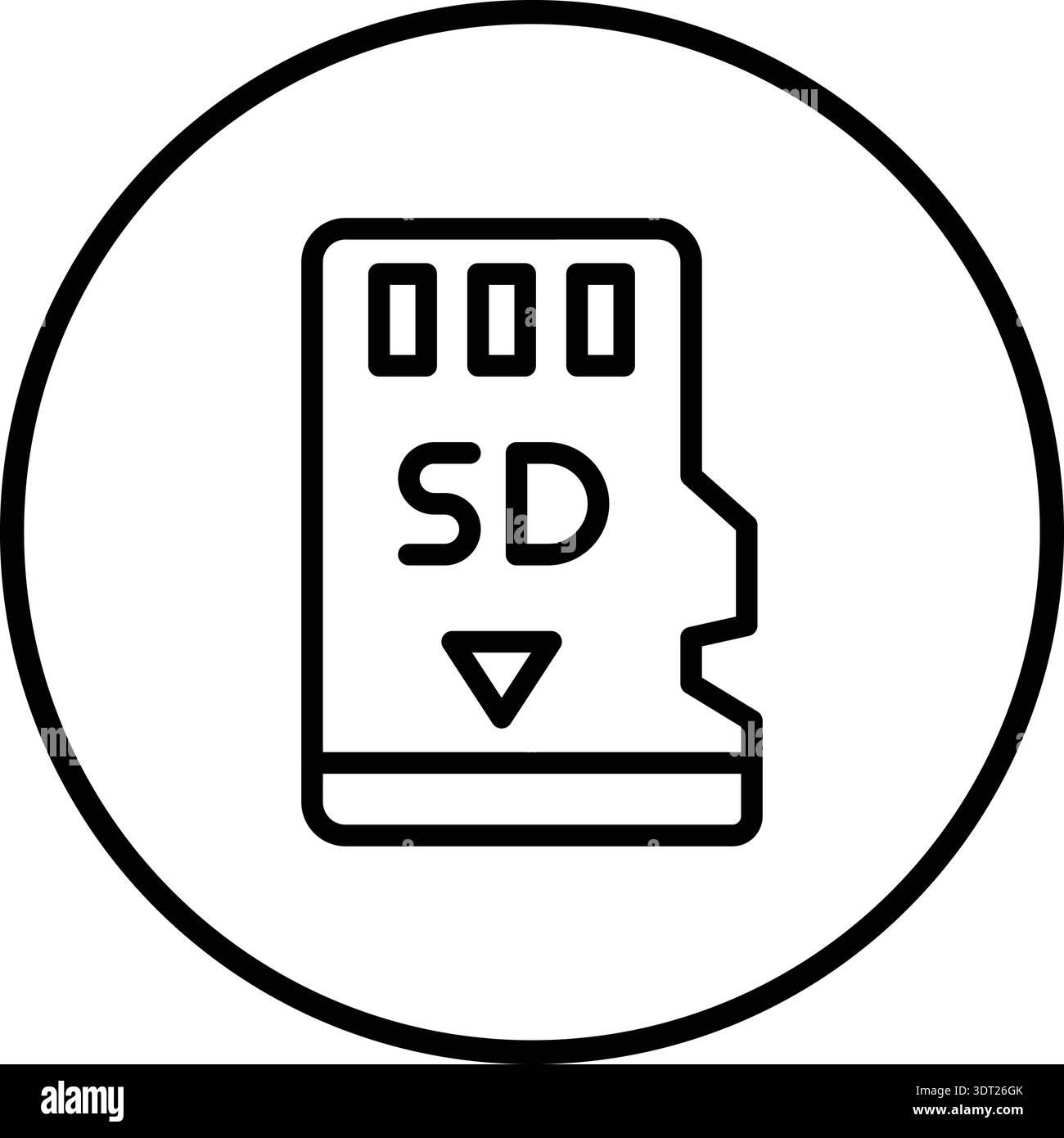 Memory card Vector Icon Design Illustration Stock Vector