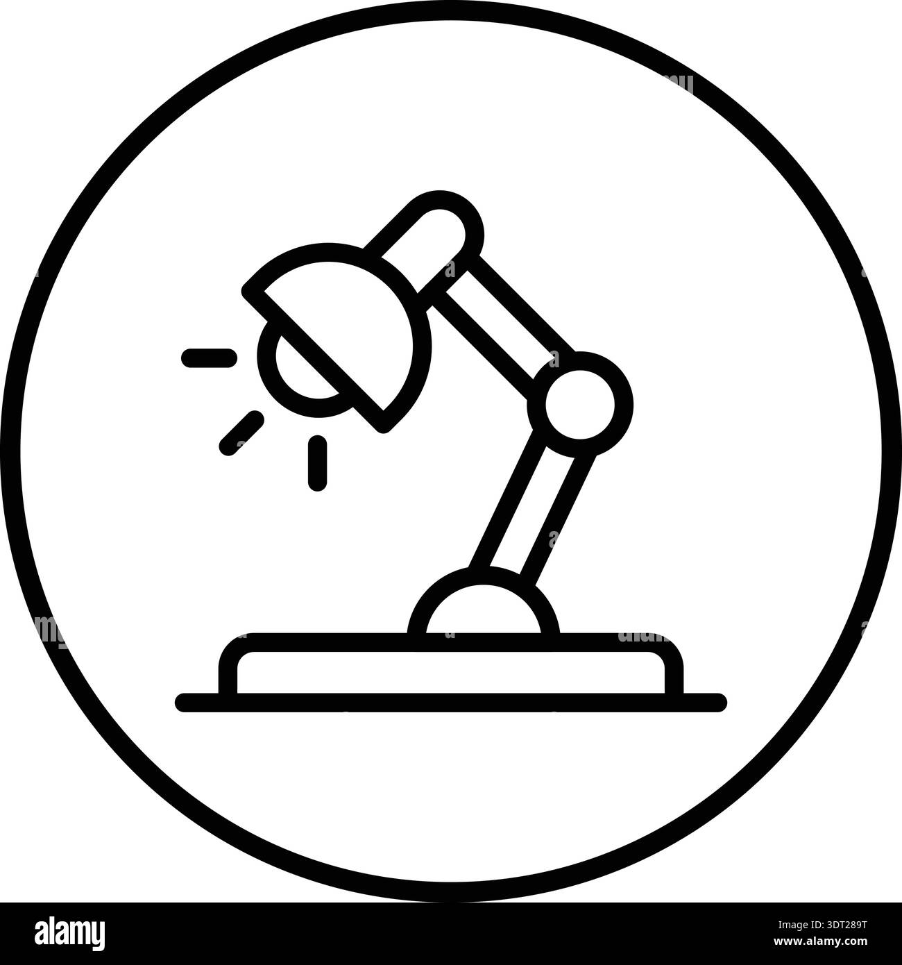 Desk Lamp Vector Icon Design Illustration Stock Vector
