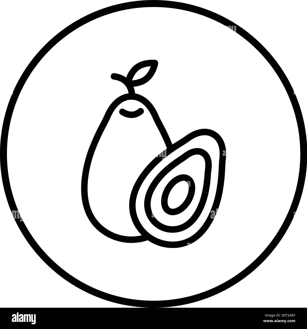 Avocado Vector Icon Design Illustration Stock Vector