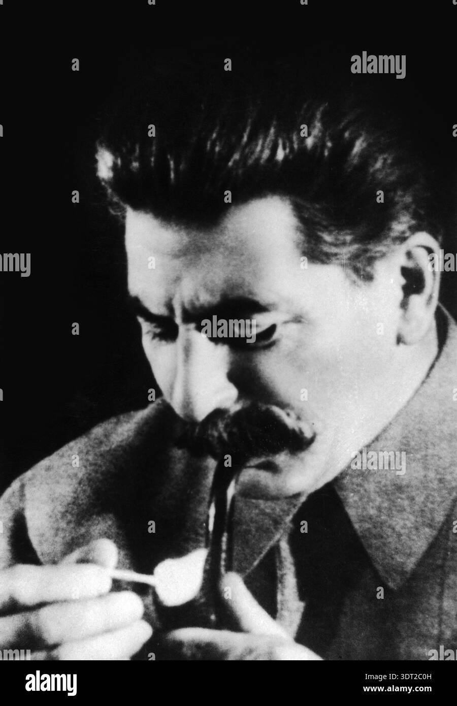 A black and white photograph from the 1940s captures Soviet leader ...