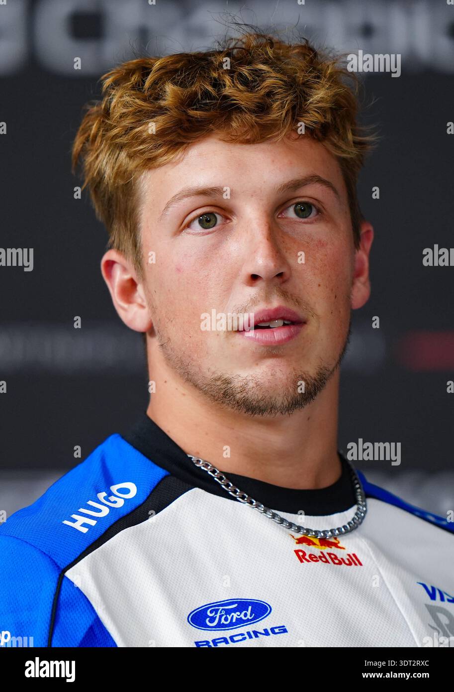 Racing Bulls' Liam Lawson during a press conference on day three of ...