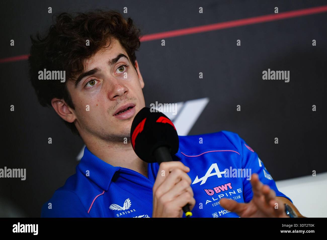Alpine's Franco Colapinto during a press conference on day three of ...