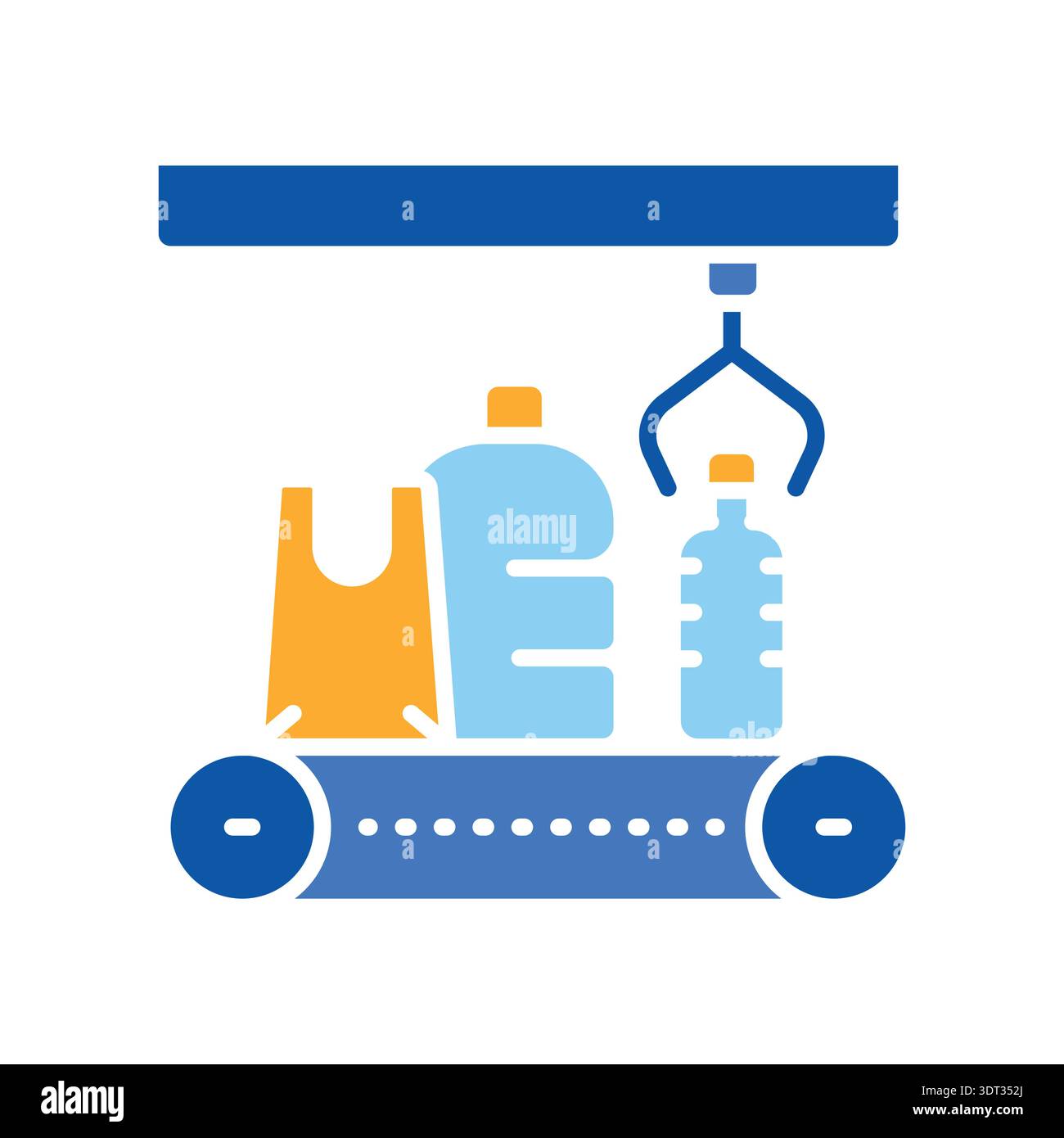 Plastics manufacturing color flat icon for digital and print projects ...