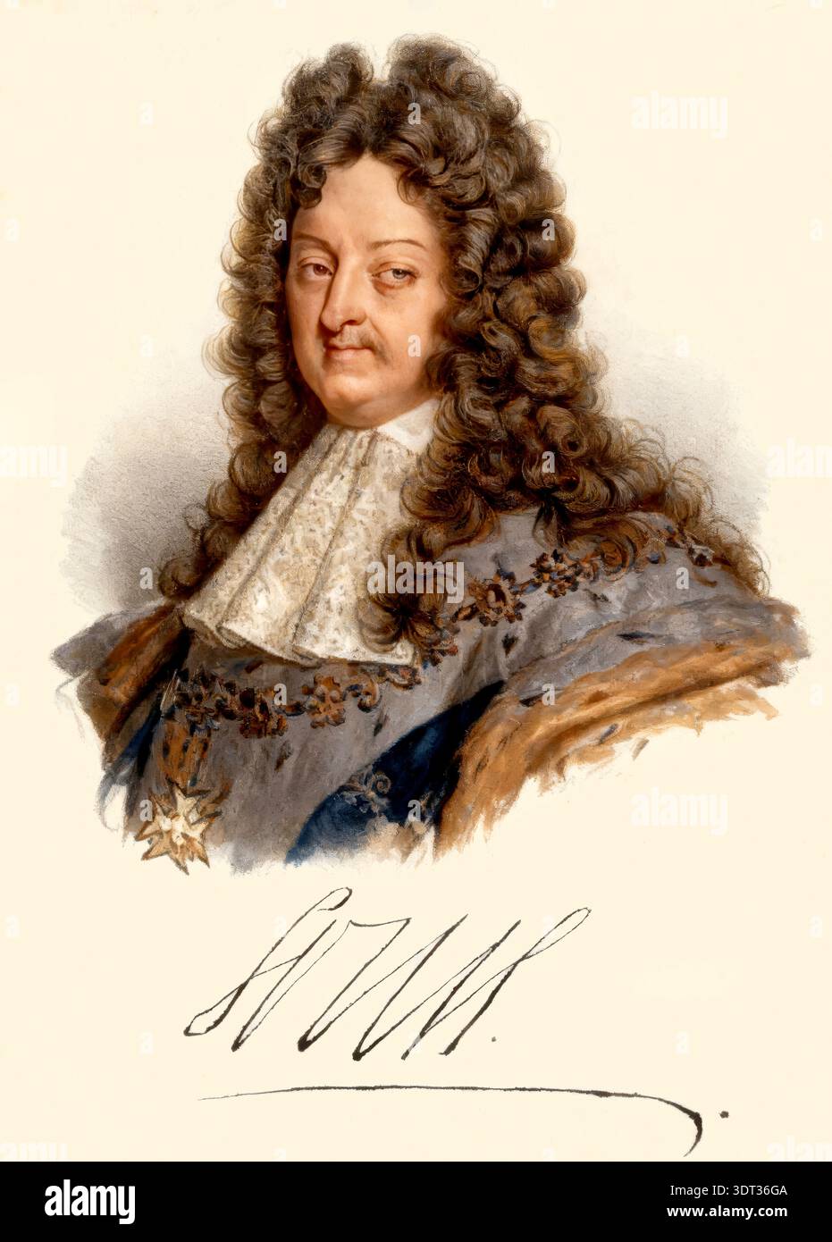 Louis XIV, 1638-1715, Louis the Great, Sun King, Ludwig XIV., King of France Stock Photo