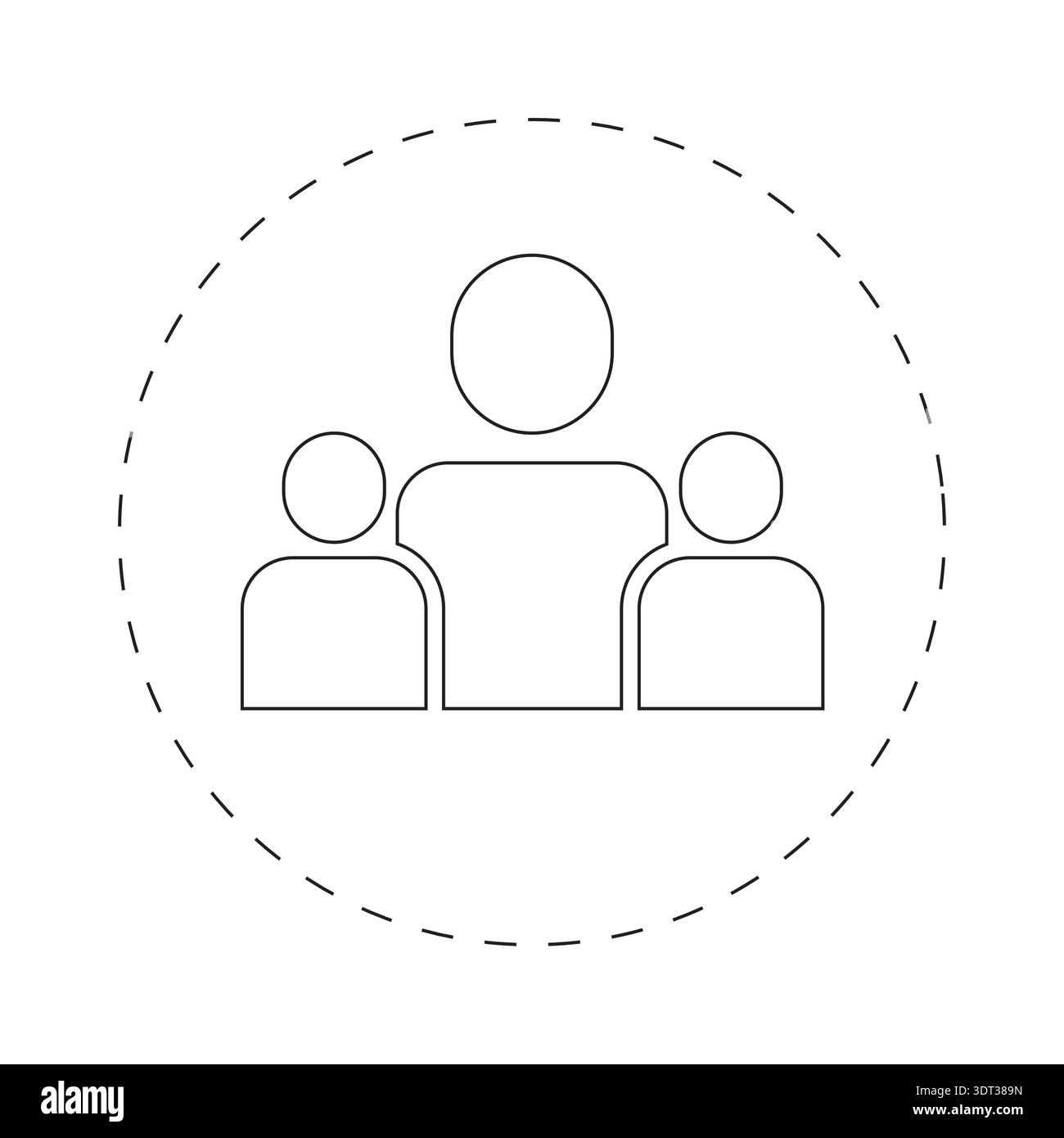 Professional Team User Group Icon Vector for Corporate Networking and Community Support Concept Stock Vector