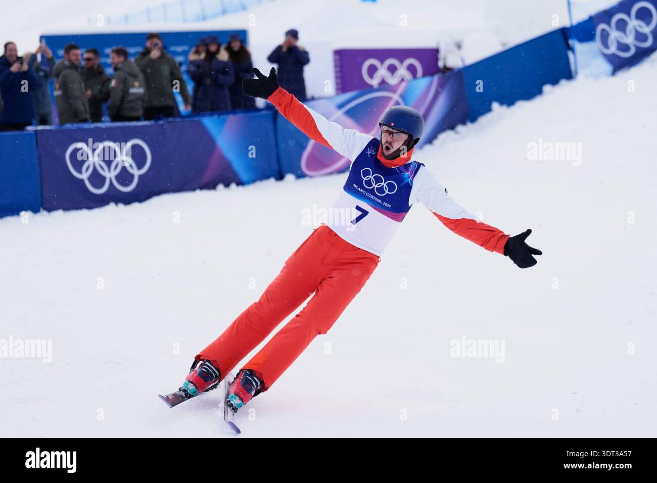 Noe Roth Designer Switzerland's Noe Roth celebrates during the men's freestyle skiing ...