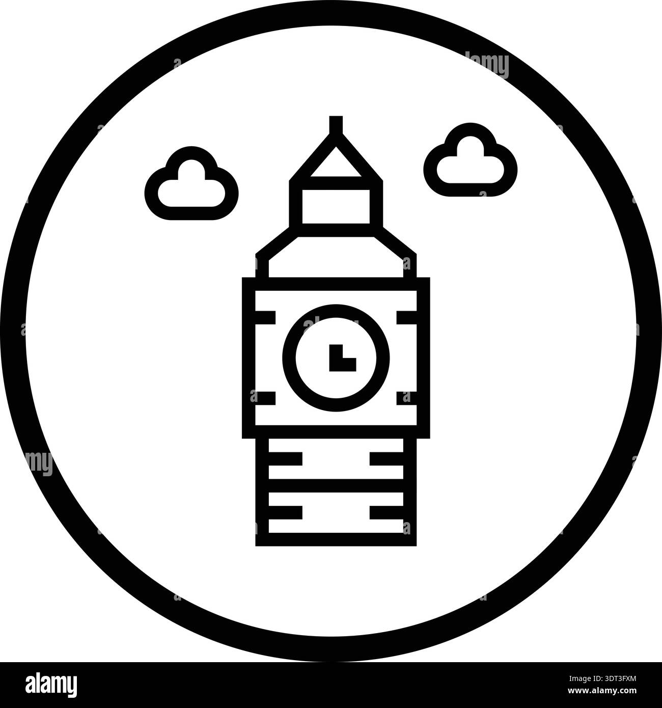 Big ben clock Vector Icon Design Illustration Stock Vector
