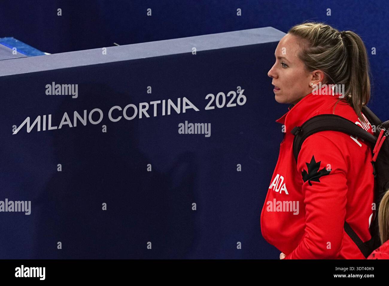 Canada's Rachel Homan leaves following a women's curling semifinal ...