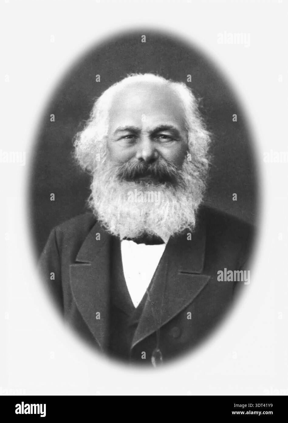 Photographic portrait of Karl Marx, likely taken on April 28, 1882. The ...