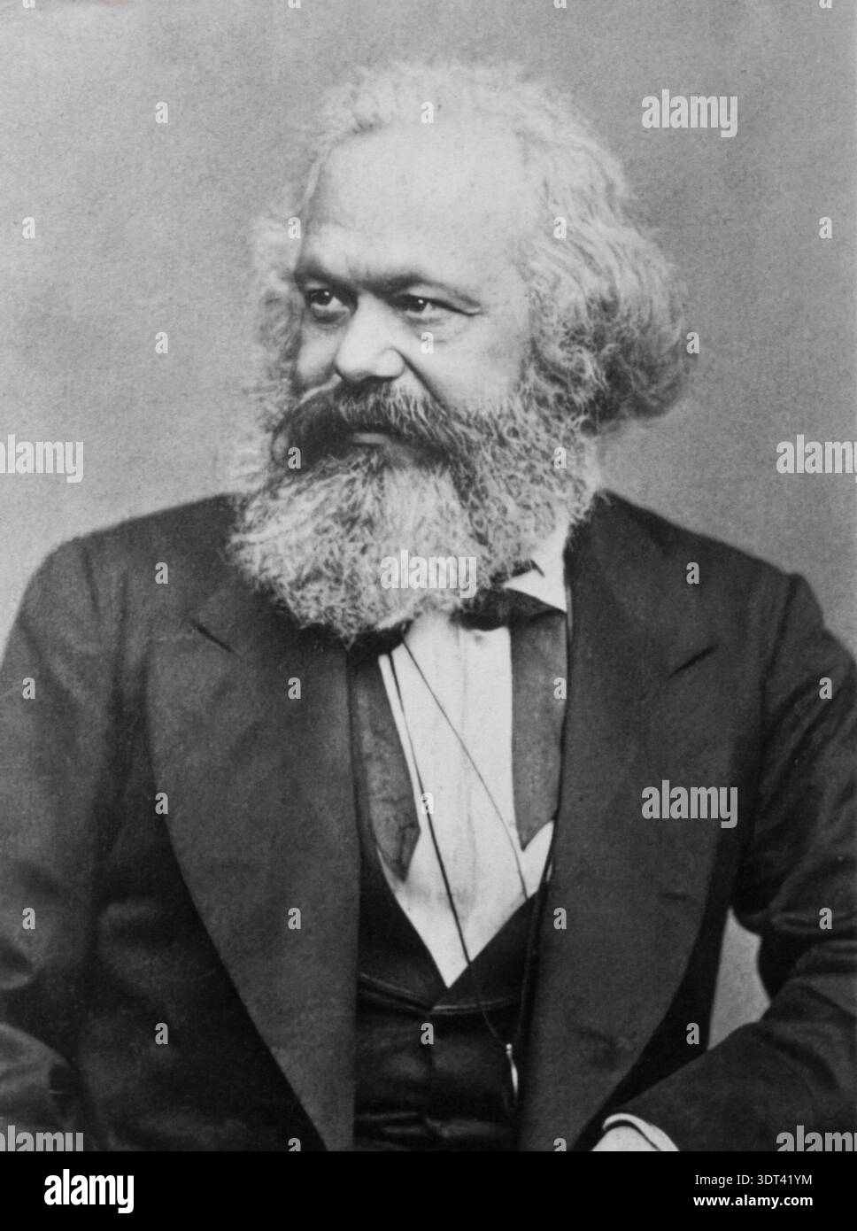 A striking portrait of Karl Marx in 1871, captures the philosopher and ...