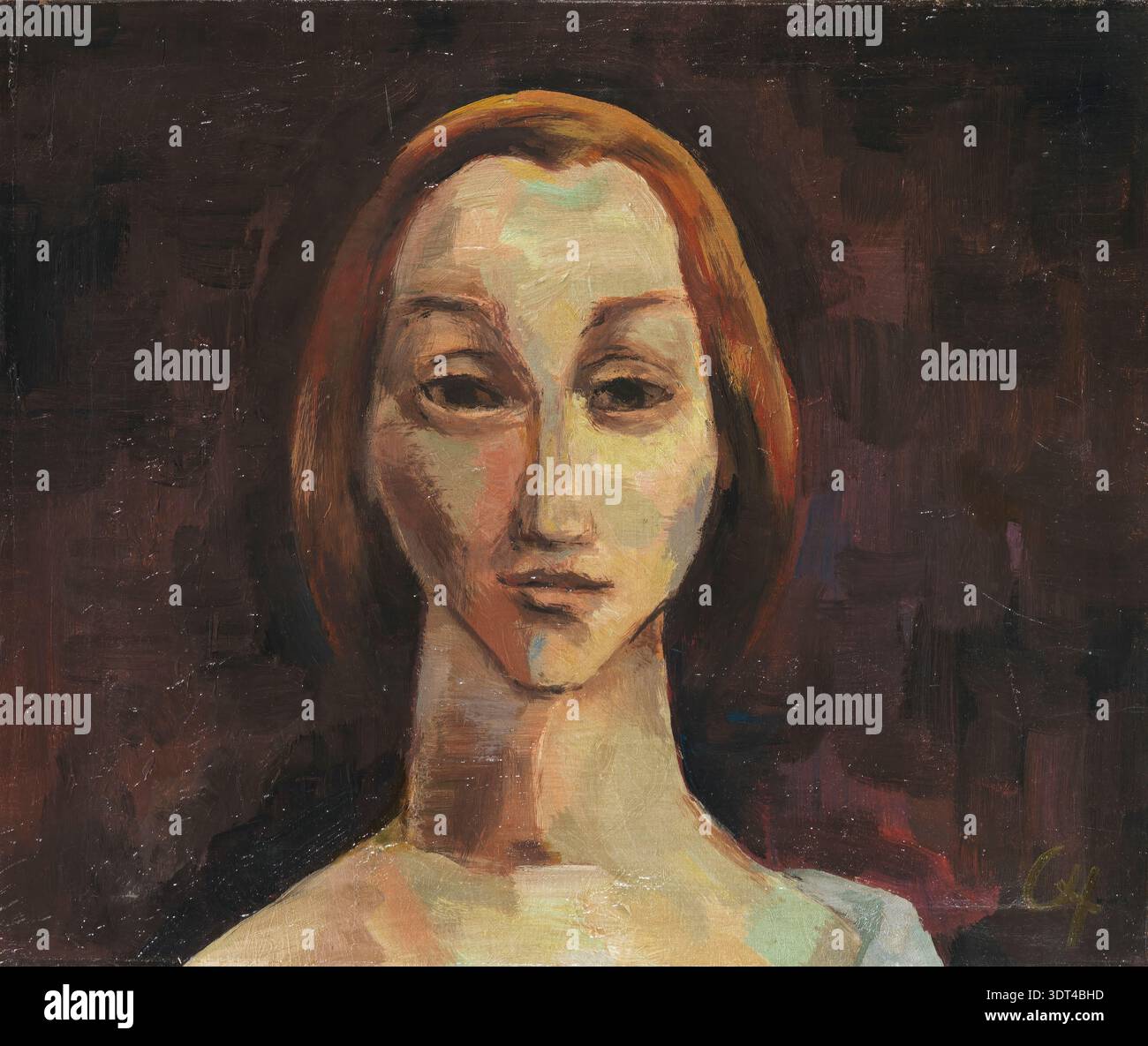 Karl Christian Ludwig Hofer, auch Carl Hofer (geb. 11. Oktober 1878, gest. 3. April 1955), deutscher Maler des Expressionismus und des expressiven Realismus. Hier sein Werk Frauenkopf, Woman��s Head (1923), Gem?lde, Reproduktion des Gem?ldes, Originalzustand, Kunstwerk, Historisch Stock Photo