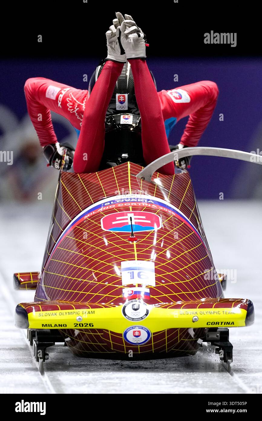 Slovakia's Viktoria Cernanska, front, and Lucia Mokrasova start for a ...