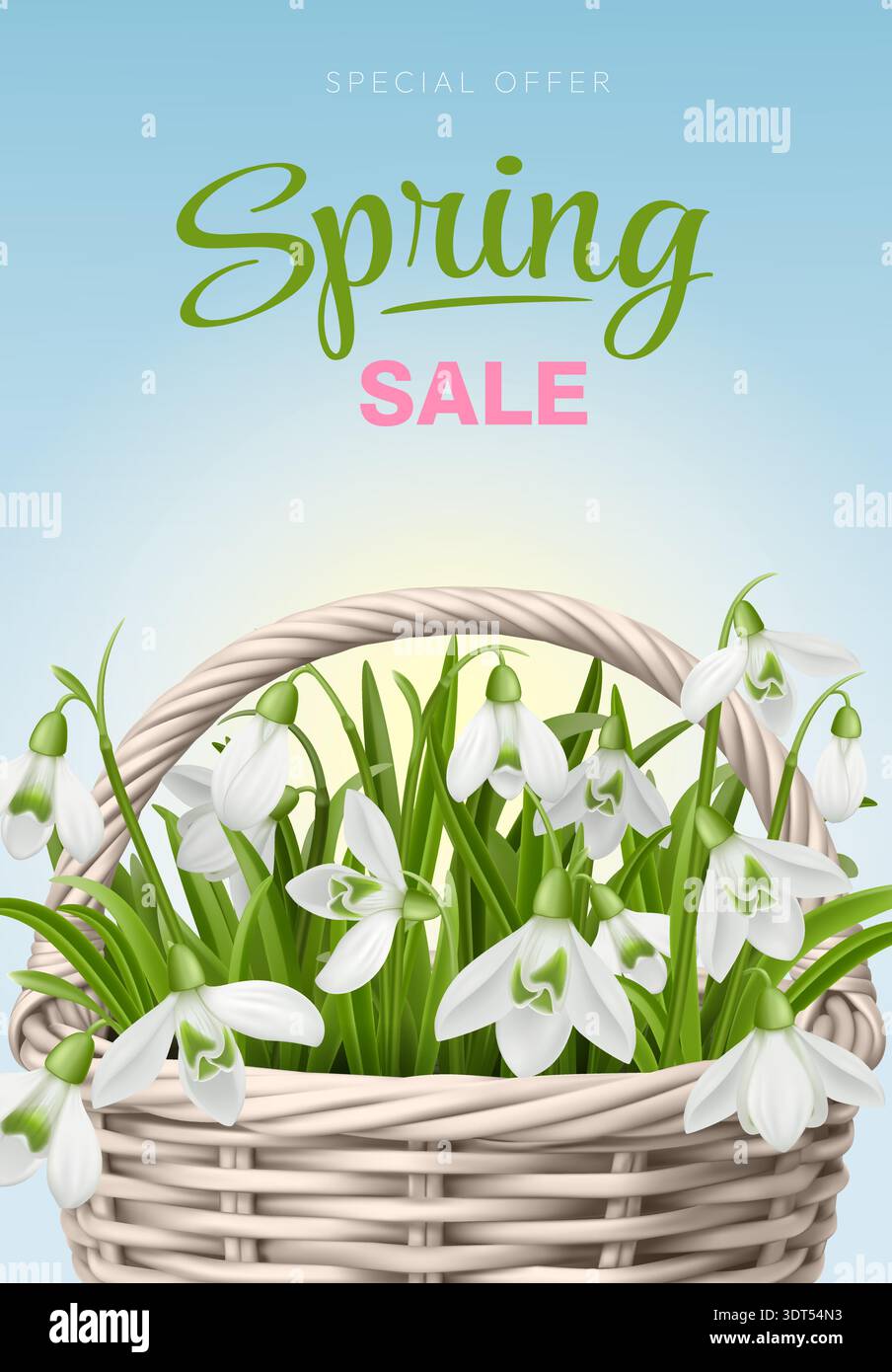 Vertical spring composition white Stock Vector Images - Alamy
