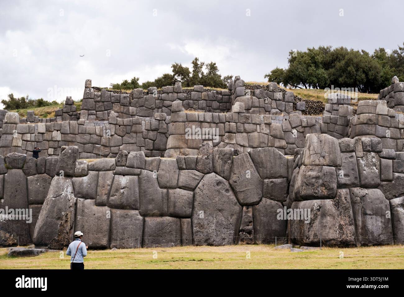 Dry stone walls at the ruins of Sacsayhuaman, an ancient Incan citadel ...