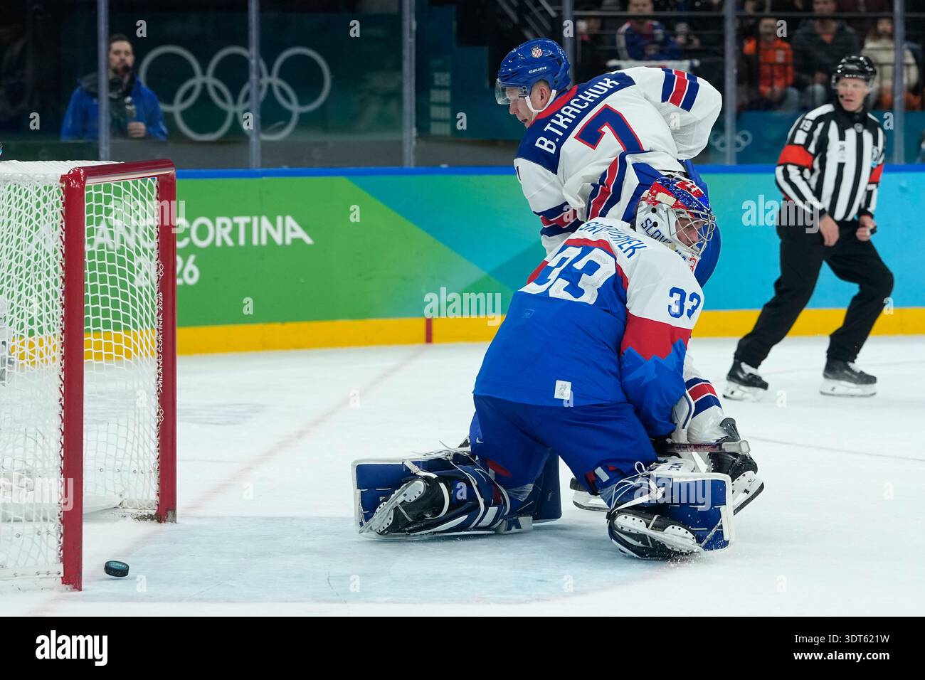 United States' Brady Tkachuk (7) scores his side's sixth goal during a ...