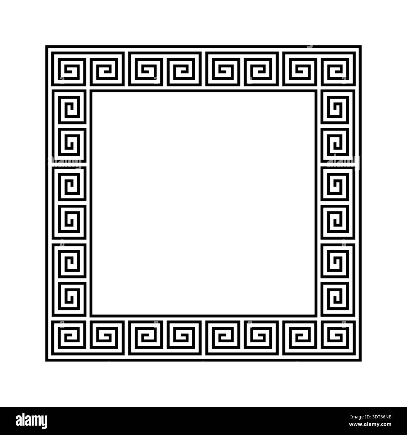 Greek square roman border pattern frame. Ancient greek meander design ...