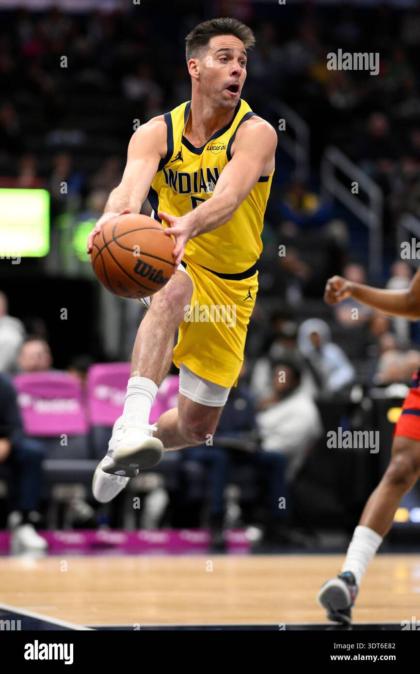Indiana Pacers guard T.J. McConnell looks to pass the ball during the ...