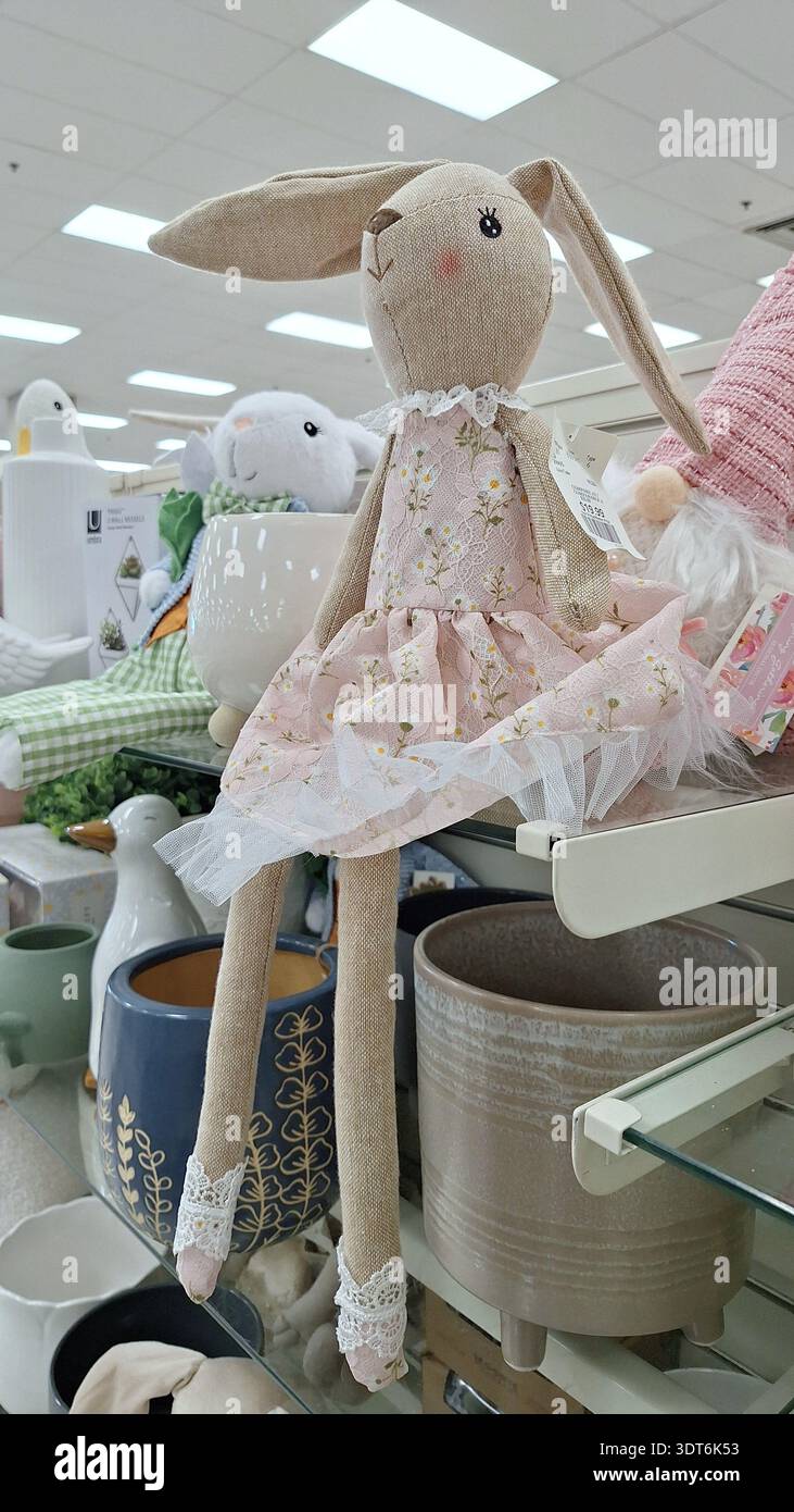 Niagara Falls, ON, Canada - February 15, 2026: There is a cute easter bunny with pink dress on a shelf in store Stock Photo - Alamy Niagara Falls, ON, Canada - February 15, 2026: There is a cute easter bunny with pink dress on a shelf in store Stock Photo - Alamy