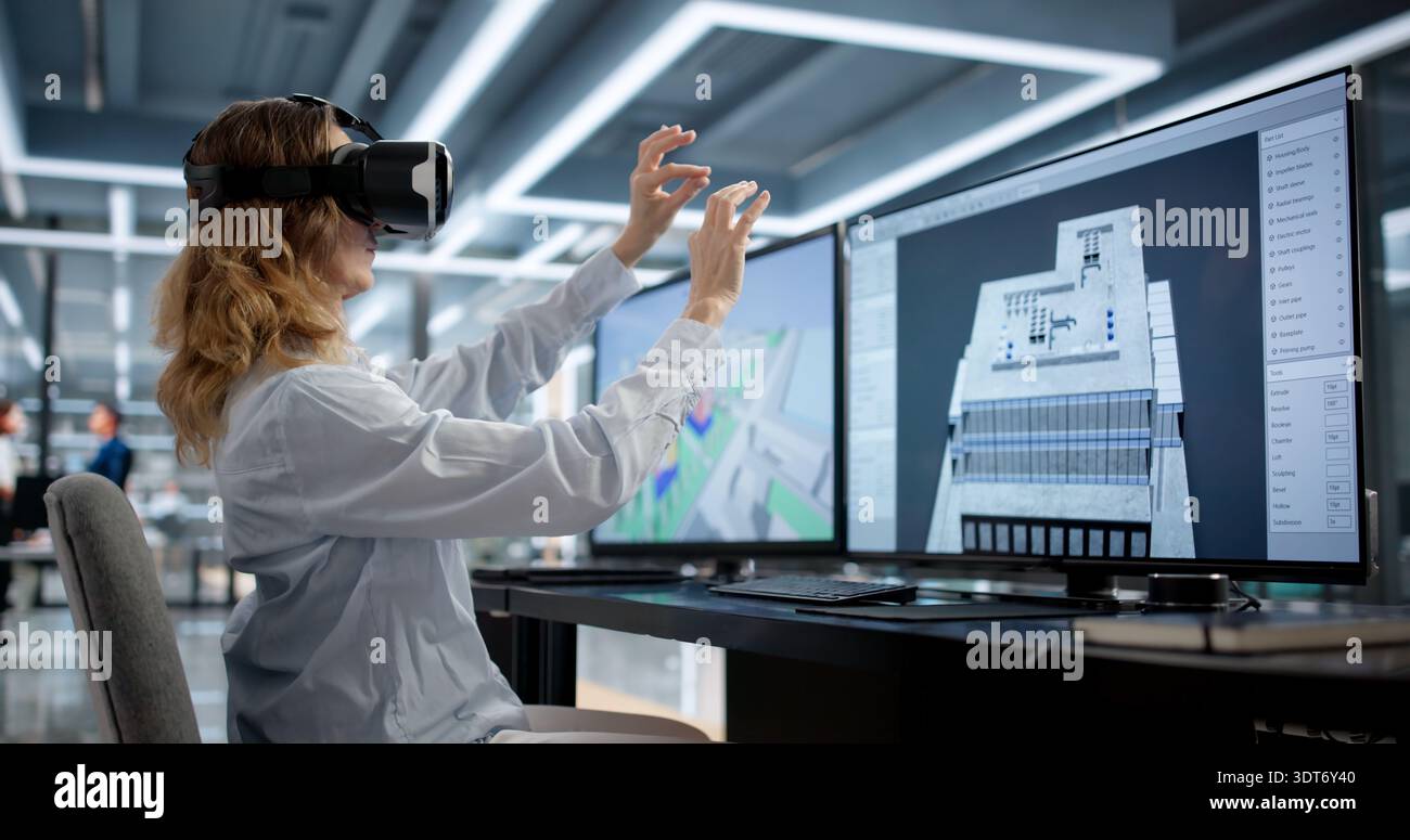 Creating Cutting-edge 3D Building Models Using Digital Architecture Technology. Stock Photo