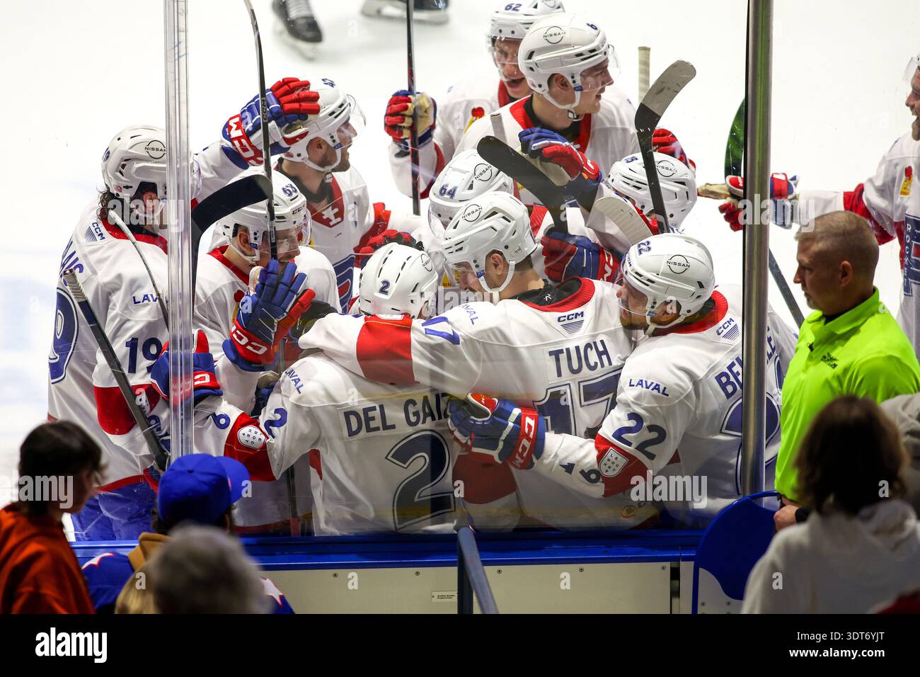 February 20th 2026: Laval Rocket players celebrate a goal in overtime ...