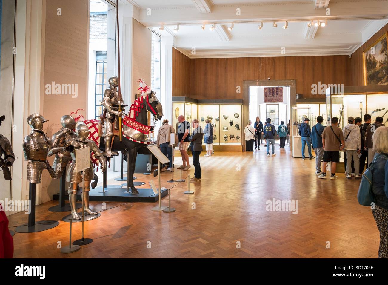 Tourists at The Fitzwilliam Museum, Cambridge, UK. Stock Photo