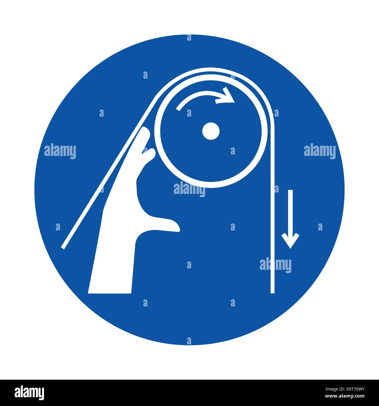 This graphic features a hand manipulating a circular object, demonstrating motion direction with clear visual indicators. Ideal for educational and in Stock Vector